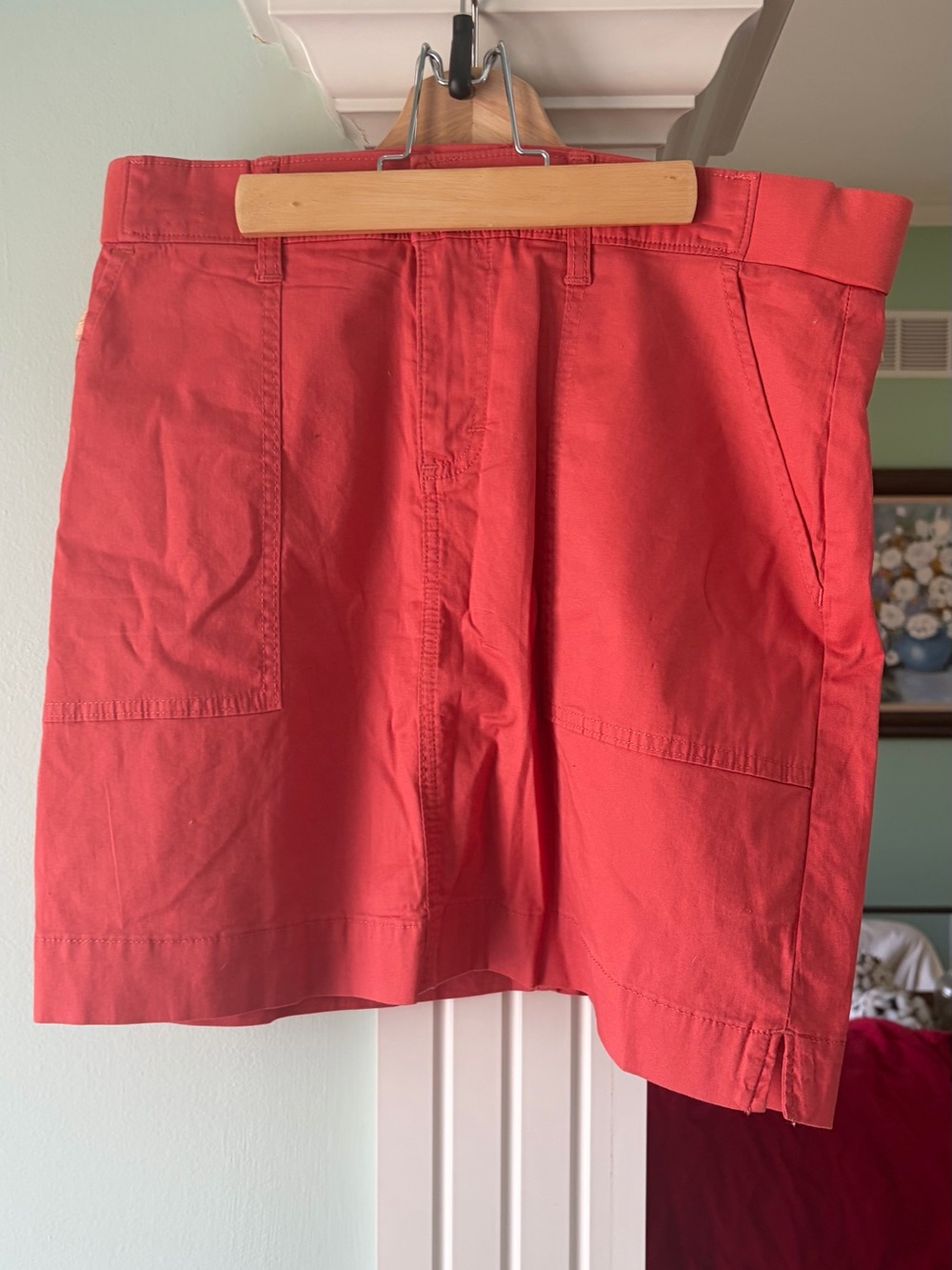 Lee Men's Coral Red Cargo Shorts/Skirt